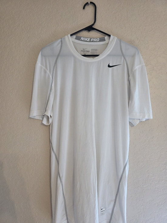 Nike Other - Nike White Pro Dri-FIT Short Sleeve Training Top